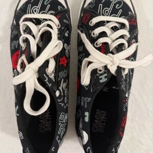 Coach Black and Red Patterned Sneakers